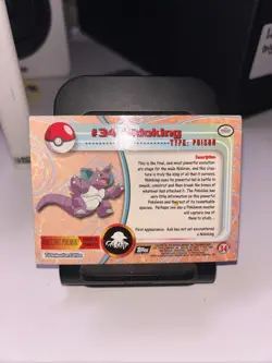 1 Topps Pokemon TCG Nidoking #34 TV Animation Edition - Foil - LP Black Label - Image 2