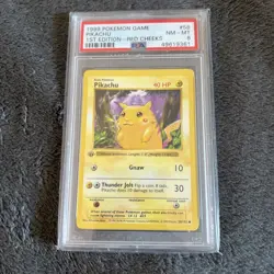 RARE 1999 BASE SHADOWLESS 1st EDITION PIKACHU RED CHEEKS 58/102 PSA 8 NM-MT 🔥 - Image 1
