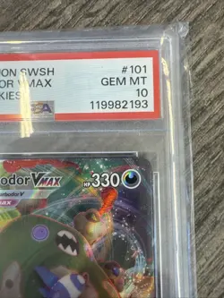 2021 Pokemon Sword & Shield Evolving Skies #101 Garbodor Vmax Full Art PSA 10 🔥 - Image 3