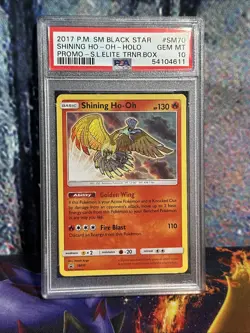2017 POKEMON SM BLACK STAR PROMO #SM70 SHINING HO-OH-HOLO PSA 10 - Image 5