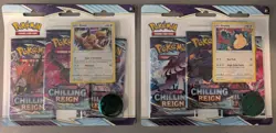 Pokemon Sword & Shield Chilling Reign 3 Pack Blister Snorlax & Eevee Promo Set - Image 1