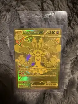 Mega Lucario EX Pokemon Card Holo Hyper Rare Mega Evolution - Image 1