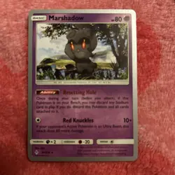 Marshadow Holo Rare Card Unbroken Bonds #81/214 SM Championships Pokemon TCG - Image 1