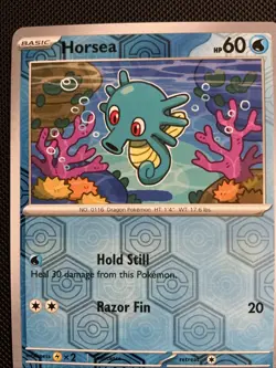 Pokemon 2023 S&V Shrouded Fable Horsea Reverse Holographic Holo Foil Card 10/64 - Image 2