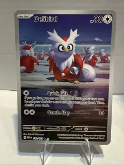 Pokemon Delibird 152/132 Mega Evolution Illustration Rare Card NM IN-Hand - Image 1