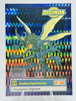 1999 DIGIMON CARD - KABUTERIMON | 25 of 34 | NEAR MINT | HOLO | RARE | PRIZM - Image 1