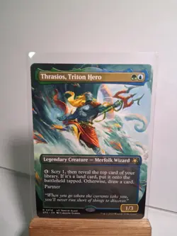 Thrasios, Triton Hero Borderless Special Guests R 0016 MTG Magic the gathering - Image 1