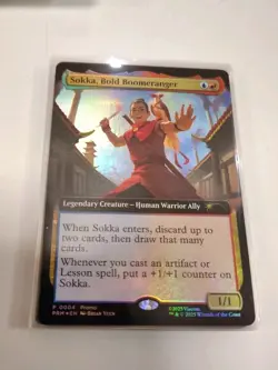 Avatar MTG ATLA Sokka, Bold Boomeraner Magiccon Promo Foil Exclusive 2025 - Image 2