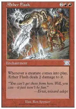 Aether Flash - Medium Play MTG Classic 6th Edition - Image 1