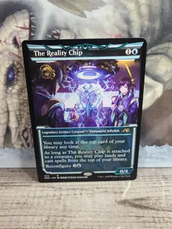 1x The Reality Chip - Showcase NM-Mint, English Kamigawa: Neon Dynasty MTG Magic - Image 1