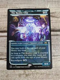 1x The Reality Chip - Showcase NM-Mint, English Kamigawa: Neon Dynasty MTG Magic - Image 2