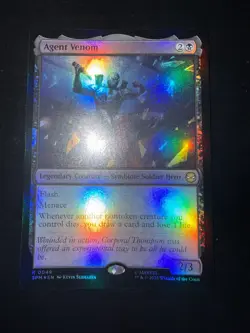 MTG Magic the Gathering Agent Venom (49/308) Marvel's Spider-Man NM FOIL - Image 1