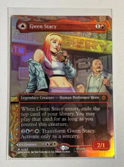 MTG: Gwen Stacy - 0202 - Borderless - Foil - Marvel's Spider-Man - Image 1