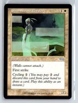 (3X) Shimmering Barrier Urza's Saga Uncommon - MTG Magic the Gathering Card - Image 1