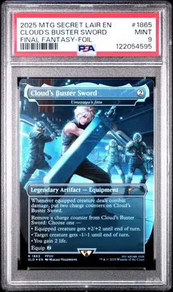 2025 MTG Secret Lair Final Fantasy Cloud's Buster Sword Foil PSA 9 MINT - Image 1