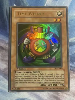 YuGiOH - Time Wizard - MRD-065 - Ultra Rare - 1st Edition • English • - Image 1