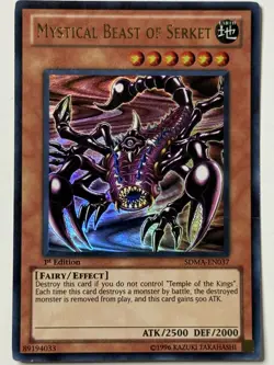 Yugioh Mystical Beast of Serket SDMA-EN037 Ultra Rare 1st Ed LP/MP - Image 1