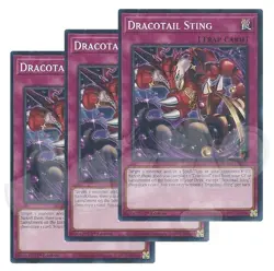 Yugioh - Dracotail Sting x 3 - 1st Edition NM - Plus Free Holo Cards - Image 1