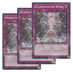 Yugioh - Quadogmatika Beast x 3 - 1st Edition NM - Plus Free Holo Cards - Image 1