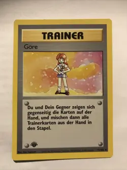 Pokemon TCG Lass Gore Base Set 75/102 German Card First 1st Edition - Image 1