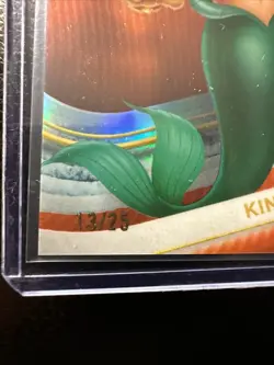 2025 Topps Chrome Disney King Triton Orange Refractor #’d 13/25 SSP Card # 61. - Image 2