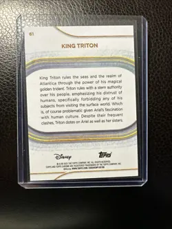 2025 Topps Chrome Disney King Triton Orange Refractor #’d 13/25 SSP Card # 61. - Image 3