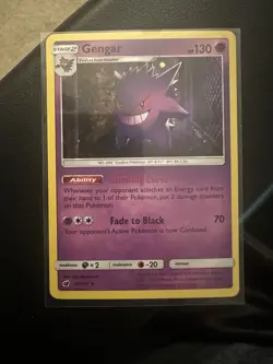 Gengar HOLO CARD 38/111 Pokemon Crimson Invasion Sun & Moon RARE (LP) TCG - Image 1