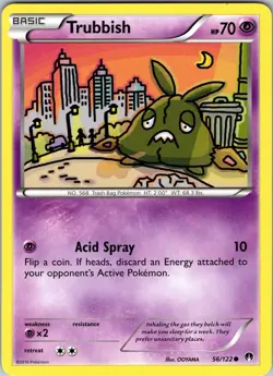 Pokemon TCG Trubbish XY BREAKpoint 56/122 Regular Common Card NM - Image 1