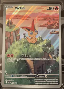 Unova Victini Illustration Collection Jumbo Victini 208 Promo Pokemon Card - Image 1