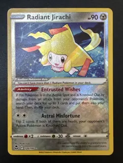 Radiant Jirachi 120/195 Silver Tempest Holo Radiant Rare Pokemon Card English NM - Image 1