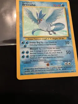 Articuno 1999 Fossil 2/62 Holo Pokemon Card Ungraded - Image 4