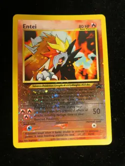 Pokemon Entei Reverse Holo Black Star Promo 34 NM Card English - Image 1