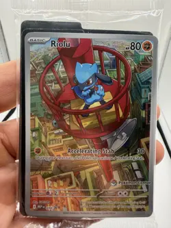 Riolu Full Art Pokemon Center Stamped Promo Card from Mega Evolutions SEALED - Image 2