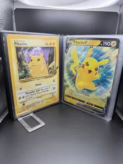 Pokemon Cards TCG JUMBO Collection Holos 34 TOTAL + Binder & Sleeves! - Image 4