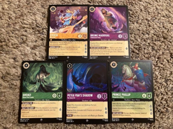 2025 RAVENSBURGER DISNEY LORCANA FABLED 5 CARD ALL SUPER RARE LOT!!! STITCH !!! - Image 1