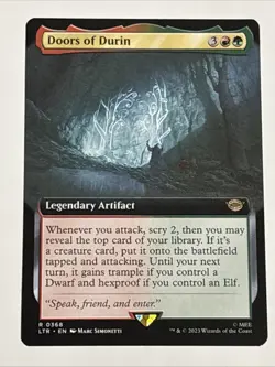 MTG Lord of the Rings Doors of Durin Extended Art 0368 NM Rare - Image 1