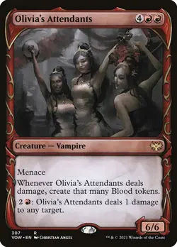 Olivia's Attendants - Foil Showcase VOW NM MTG - Image 1