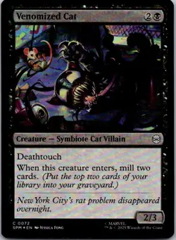 Venomized Cat C Creature - Symbiote Cat Villain Marvel's Spider-Man 72 NM - Image 1