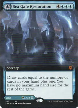 MTG: Zendikar Rising: Extended Art Sea Gate Restoration: LP Condition - Image 1