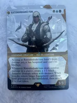 RATONHNHAKE:TON, 0150 *Showcase Foil* Assassin's Creed MTG - NM - Image 1