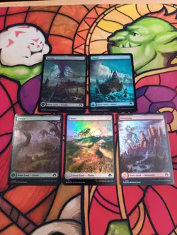 Complete Set Full Art Foil Eldrazi Lands MH3 MTG MINT - Image 1