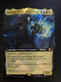 Liberty Prime, Recharged NM SURGE FOIL EXTENDED Universes Beyond: Fallout MTG - Image 1