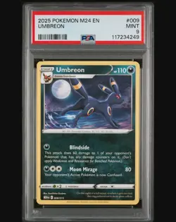 2025 POKEMON M24 EN-MCDONALD'S COLLECTION #009 UMBREON PSA 9 - Image 1