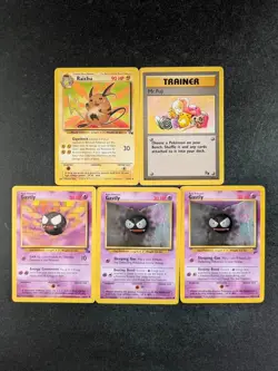 1999 Pokemon RAICHU/ GASTLY/ MR. FUJI Fossil Unlimited English Lots - Image 1