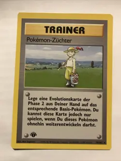 Pokemon TCG 1st Edition German Pokemon Zuchter Breeder Trainer 76/102 NM RARE - Image 1