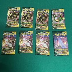 Pokemon TCG, Evolving Skies Booster Packs 8 - New Factory Sealed - Image 1