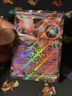 Pokemon Cards Rocket’s Mewtwo ex 081/182 Ultra Rare Destined Rivals - (NM) - Image 2