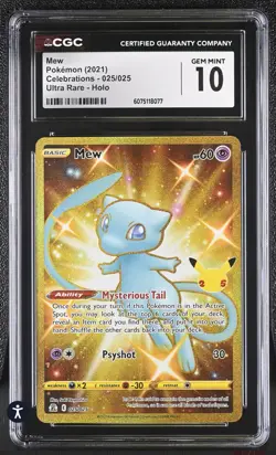 Pokemon Celebrations Gold Mew 025/025 CGC GEM MINT 10 - Image 1
