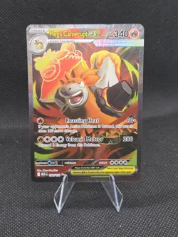 Mega Camerupt ex 156/132 Full Art Mega Evolutions Pokemon 2025 Near Mint - Image 1
