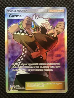 Guzma SV84/SV94 Shiny Holo Rare Hidden Fates Pokemon TCG NM - Image 1
